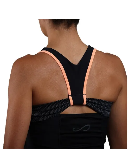 Camiseta Endless Starlett 30200 Black Salmon Mujer | Ofertas de pádel